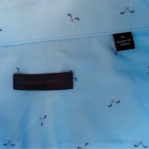 Zachary Prell Golf Printed Button Down Short Sleeve Top Shirt - Picture 5 of 8